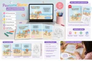 PawsomeStories – Buku Cerita & Mewarnai Digital (Format PDF)